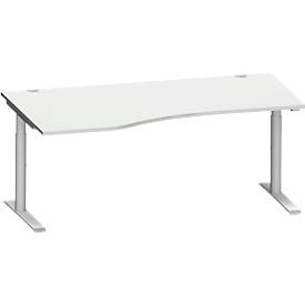 Schäfer Shop Genius bureau MODENA FLEX, opzetstuk links, lichtgrijs