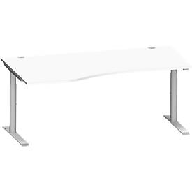 Schäfer Shop Genius bureau MODENA FLEX, opzetstuk links, wit