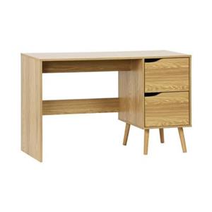 Sweeek  Bureau met 2 lades in walnootkleurig hout