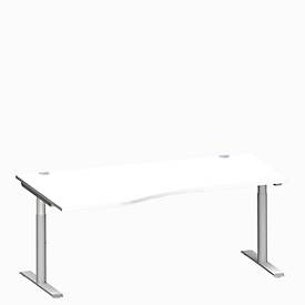 Schäfer Shop Genius bureau MODENA FLEX, aanbouw links, breedte 1800 mm, wit