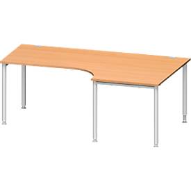 Schäfer Shop Genius Schäfer Shop  Genius Hoekbureautafel MODENA FLEX 90°, aanbouw rechts, B 2000 mm, beuken