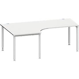 Schäfer Shop Genius Schäfer Shop  Genius Hoekbureautafel MODENA FLEX 90°, aanbouw links, B 2000 mm, lichtgrijs