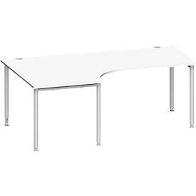 Schäfer Shop Genius Schäfer Shop  Genius Hoekbureautafel MODENA FLEX 90°, aanbouw links, B 2000 mm, wit