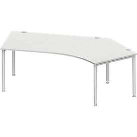 Schäfer Shop Genius Schäfer Shop  Genius Hoekbureautafel MODENA FLEX 135°, aanbouw rechts, lichtgrijs