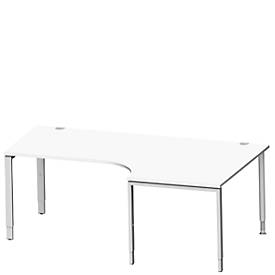 Schäfer Shop Genius hoekbureau MODENA FLEX 90°, aanbouw rechts, B 2000 mm, wit