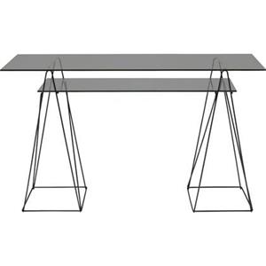 Kare Design Kare Bureau Polar zwart 8mm ESG 135x65cm
