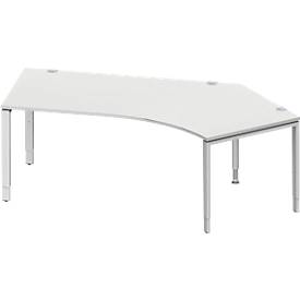 Schäfer Shop Genius hoekbureau MODENA FLEX 135°, aanbouw rechts, B 2165 mm, lichtgrijs