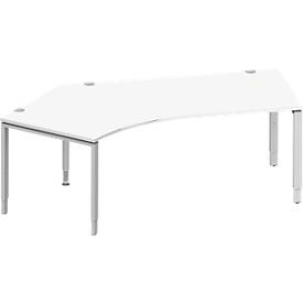 Schäfer Shop Genius hoekbureau MODENA FLEX 135°, aanbouw links, B 2165 mm, wit