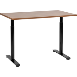 Beliani DESTINAS-Verstelbaar bureau-Donkerbruin|Zwart-120 x 72 cm-MDF