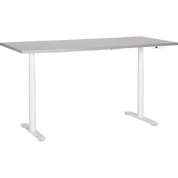Beliani DESTINAS-Elektrisch Verstelbaar bureau-Grijs|Wit-180 cm-MDF