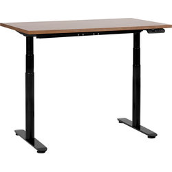 Beliani DESTINAS-Elektrisch bureau-Donkerhout|Zwart-120 cm-MDF