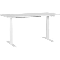 Beliani DESTINES-Elektrisch Verstelbaar bureau-Wit-180 cm-Spaanplaat