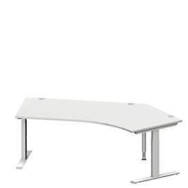Schäfer Shop Genius Schäfer Shop  Genius Hoekbureautafel MODENA FLEX 135°, T-poot rechthoekige buis, B 2165 mm, aanbouw rechts,