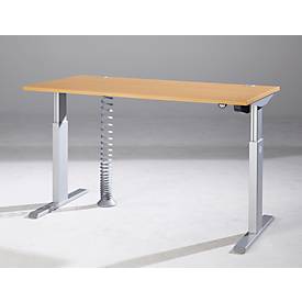 Schäfer Shop Select Schäfer Shop  Select ERGO-T tafel, 1-traps elektrische hoogteverstelling, rechthoek, T-poot, B 1600 x D 800 x H 725-1185 mm, beuk