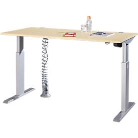 Schäfer Shop Select Schäfer Shop  Select ERGO-T bureau, 1-traps elektrische hoogteverstelling, rechthoek, T-basis, B 1600 x D 800 x H 725-1185 mm, ahorn
