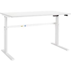 Schäfer Shop Select Schäfer Shop  Select Bureautafel Moxxo IQ, elektrisch in hoogte verstelbaar, rechthoek, C-poot, B 1600 x D 800 x H 725-1185 mm, wit/wit