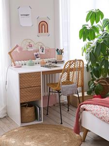 VERTBAUDET Bureau CHEVRONS-lijn wit/hout