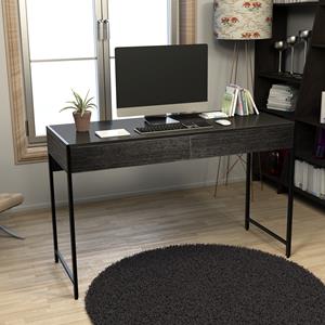 Costway Bureau Computertafel Kantoortafel PC Tafel Werktafel met 2 Lades Zwart