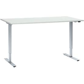 Schäfer Shop Select Schäfer Shop  Select Bureautafel, eentraps elektrisch in hoogte verstelbaar, B 1600 mm, H 705-1205 mm, lichtgrijs