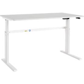 Schäfer Shop Select Schäfer Shop  Select Bureautafel Moxxo IQ, elektrisch in hoogte verstelbaar, rechthoek, C-poot, B 1800 x D 800 x H 725-1185 mm, lichtgrijs/wit