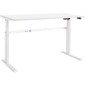 Schäfer Shop Select Schäfer Shop  Select Bureautafel Moxxo IQ, elektrisch in hoogte verstelbaar, rechthoek, C-poot, B 1800 x D 800 x H 725-1185 mm, wit/wit