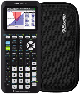 Texas Instruments TI-84 CE-T + Rekenmachine Case Zwart