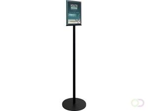 Deflecto Superior Image 692056-A4 Folderhouder, Vloerstatief Zwart DIN A4 1 stuk(s) Aantal vakken: 2 (l x b x h) 450 x 330 x 1422 mm