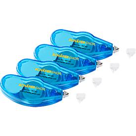 Schäfer Shop Pure Pure Correctieroller Standaard, 8 m x 5 mm, blauw, 3 stuks + 1 GRATIS