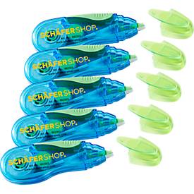 Schäfer Shop Select Grip correctieroller, 5 m x 5 mm, met gripzone, 5 stuks