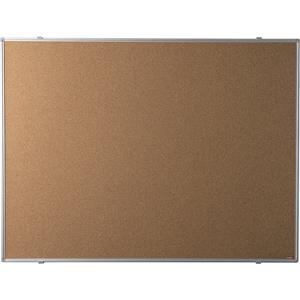 Eurokraft basic Prikbord, frame van geanodiseerd aluminium, natuurkurk, b x h = 1500 x 1000 mm
