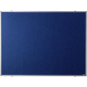 Eurokraft basic Prikbord, frame van geanodiseerd aluminium, textielbekleding, blauw, b x h = 2000 x 1000 mm