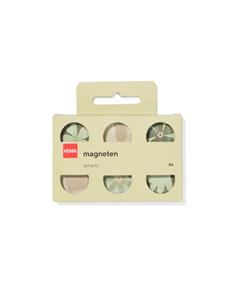 HEMA Magneten Glas Bloemen Ø3cm - 6 Stuks