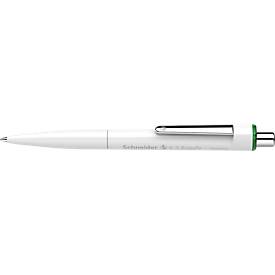 Schneider Balpen  K3 Biosafe, slagbreedte M, onuitwisbaar, bioplastic, witte ton, groene schrijfkleur, 10 st.