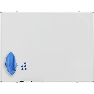 Eurokraft basic Whiteboardset incl. toebehoren, plaatstaal, gelakt, b x h = 900 x 600 mm