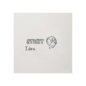 Whiteboard, zonder frame, staal, wit, b x h x d = 980 x 980 x 3 mm