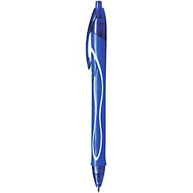 Bic Gelpen  Gel-ocity Quick Dry, drukmechanisme, rubberen houder, lijndikte 0,3 mm, 12 stuks, schrijfkleur blauw