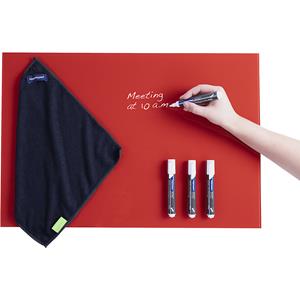 Magnetoplan Designer-glassboard-set, ESG-veiligheidsglas, h x b = 400 x 600 mm, rood