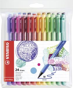 Stabilo pointMax - Hardtip Fineliners 0.8 mm - 24 kleuren
