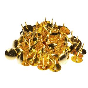 Kangaro Punaises plat - set 100x - goud - voor prikbord -