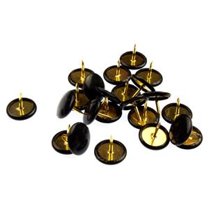 Kangaro Punaises plat - set 100x - zwart - voor prikbord -