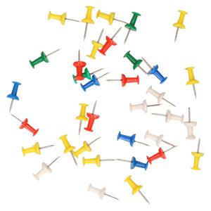 Humbert Punaises/pushpins - 35x - gekleurd - voor prikbord/memobord -
