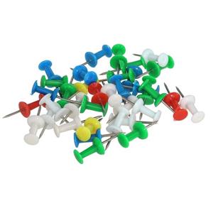 Gerimport Punaises/pushpins - 40x - gekleurd - voor prikbord/memobord -