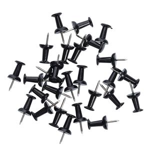 Zeller Punaises - set 25x - zwart - voor prikbord -