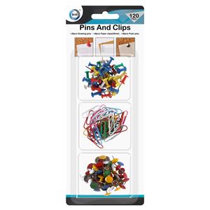 DID Voordeelset van 120x stuks gekleurde prikbord punaises/paperclips -
