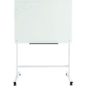 Schäfer Shop Select Glasplaat SH GB 9012, 900 mm x 1200 mm, magnetisch, veiligheidsglas 3 mm, beschrijfbaar, wit