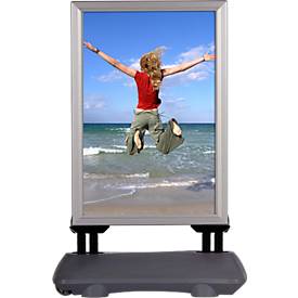 Stoepboard WindPro - aluminium - B 720 x H 1135 mm - voor  A1 - zilverkleurig