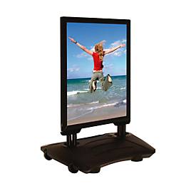 Stoepboard WindPro - aluminium - B 900 x H 1513 mm - voor  A0 - zwart