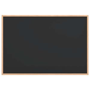vidaXL Krijtbord met massief grenenhouten lijst 80x55 cm zwart