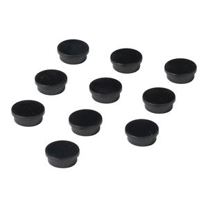 IVOL Whiteboard Magneten 20 mm - Zwart - 10 Stuks