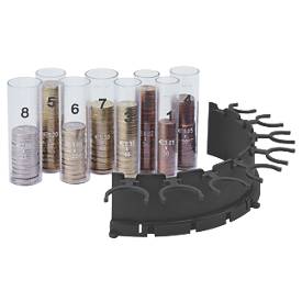 Ratiotec Muntinworp  voor Coinsorter CS 50, 8 muntcilinders, transparant